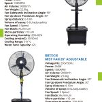 BRTECH MIST FAN 26” NOT ADJUSTABLE