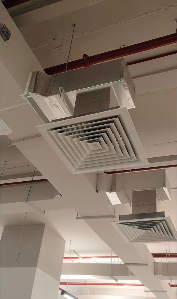 CENTRALIZED HVAC VENTILATION SYSTEM – CEILING VIEW